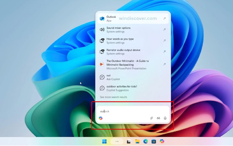 Windows 11 将引入 Copilot 聊天框以增强任务栏搜索框体验 - WinDiscover