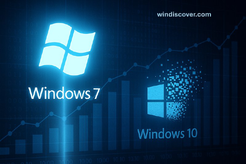 Windows 10 即将停止支持,Windows 7 市场份额意外回升 - WinDiscover