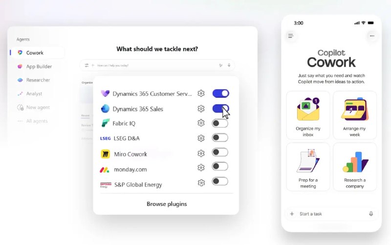 Microsoft 将 Copilot Cowork 推向移动端，新增 Skills 与工作流插件 - WinDiscover
