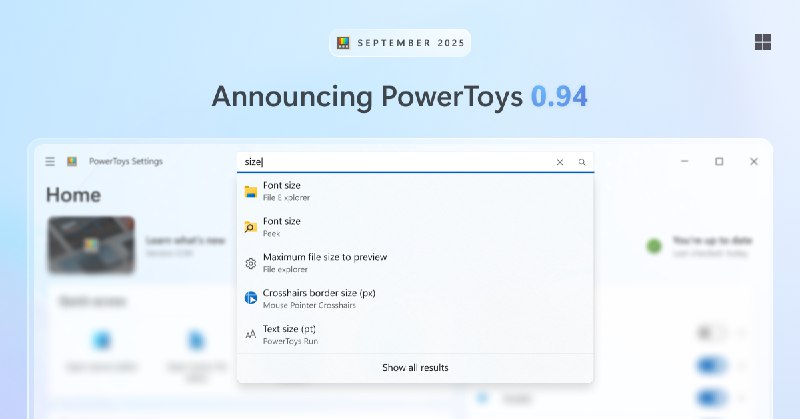 PowerToys 0.94 发布:引入设置搜索、快捷键冲突检测及滑动光标模式 - WinDiscover