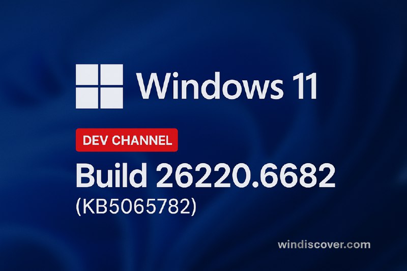 Dev 分支 Windows 11 Build 26220.6682(KB5065782)开始推送 - WinDiscover