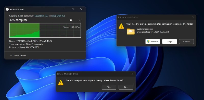 Windows 11 文件操作对话框终于开始适配黑色模式 - WinDiscover