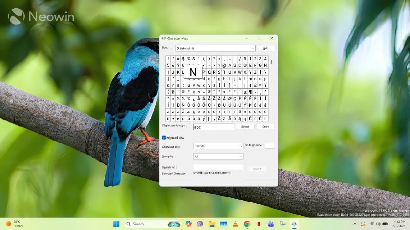 Windows 系统内置工具 Character Map 历经 30 余年依然受用户青睐 - WinDiscover