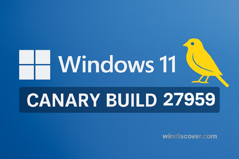 Canary 分支 Windows 11 Build 27959 开始推送 - WinDiscover